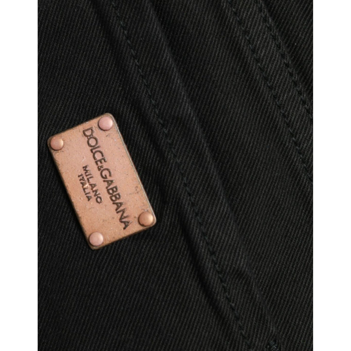 Dolce & Gabbana Chic Black Mid-Waist Stretch Jeans Dolce & Gabbana Black