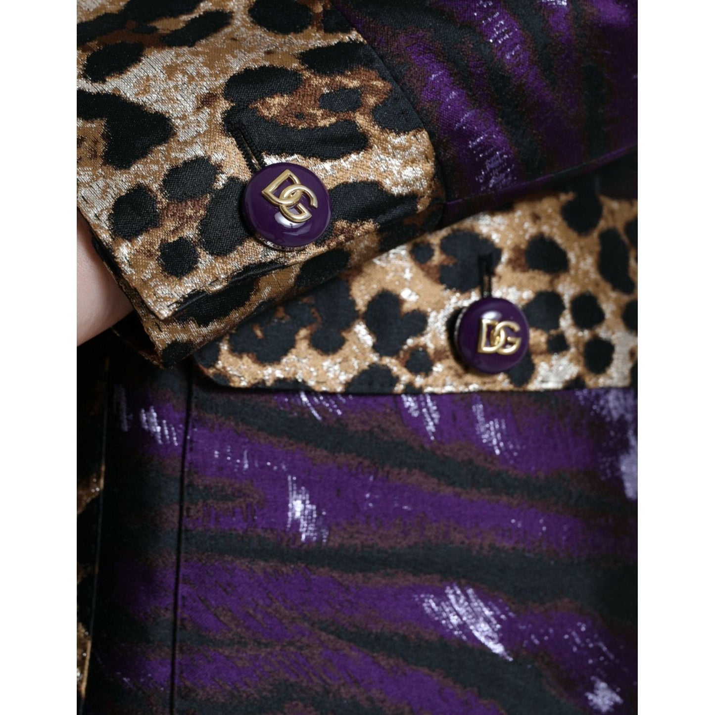 Dolce & Gabbana Exquisite Jacquard Trench With Tiger Motif Dolce & Gabbana Dark Slate Gray