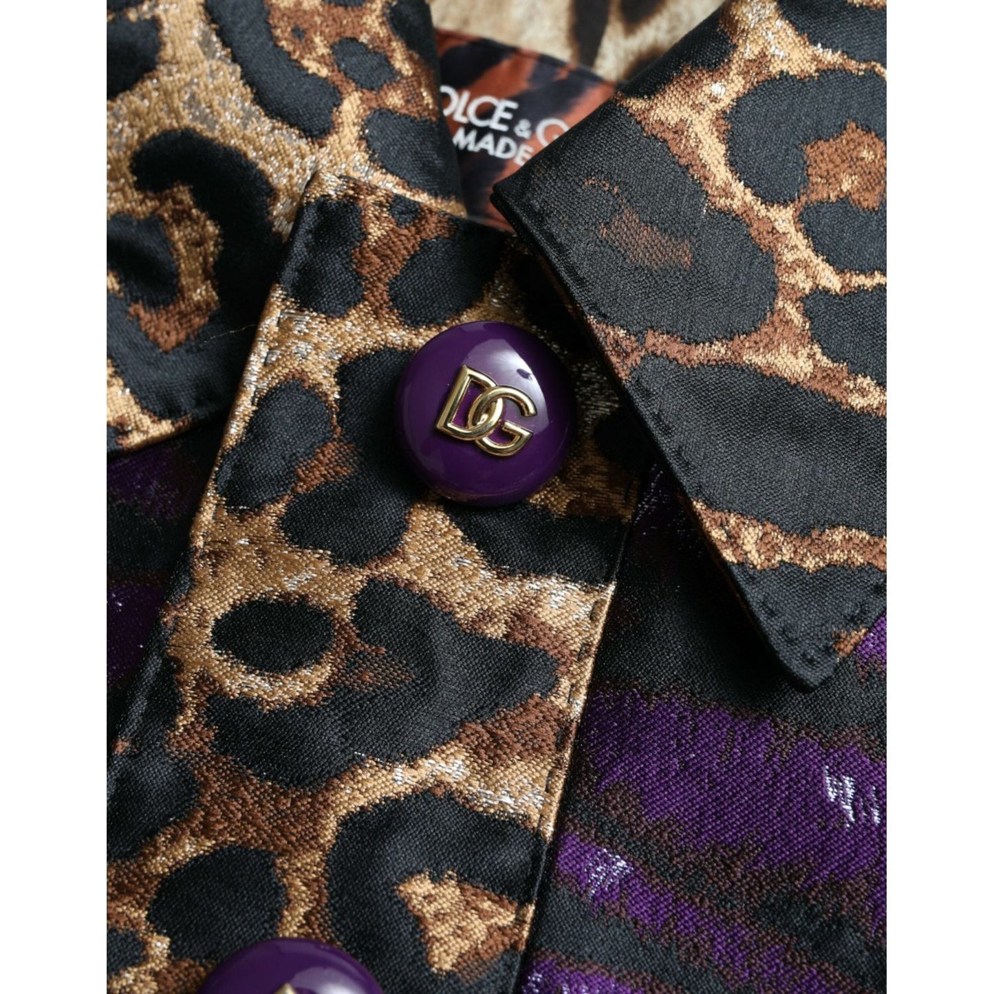 Dolce & Gabbana Exquisite Jacquard Trench With Tiger Motif Dolce & Gabbana Dark Slate Gray