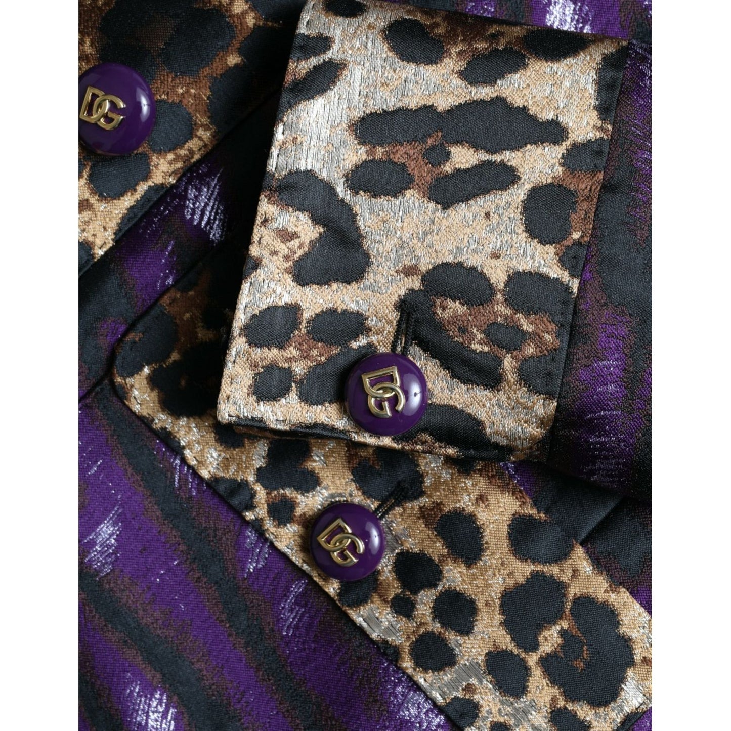 Dolce & Gabbana Exquisite Jacquard Trench With Tiger Motif Dolce & Gabbana Dark Slate Gray