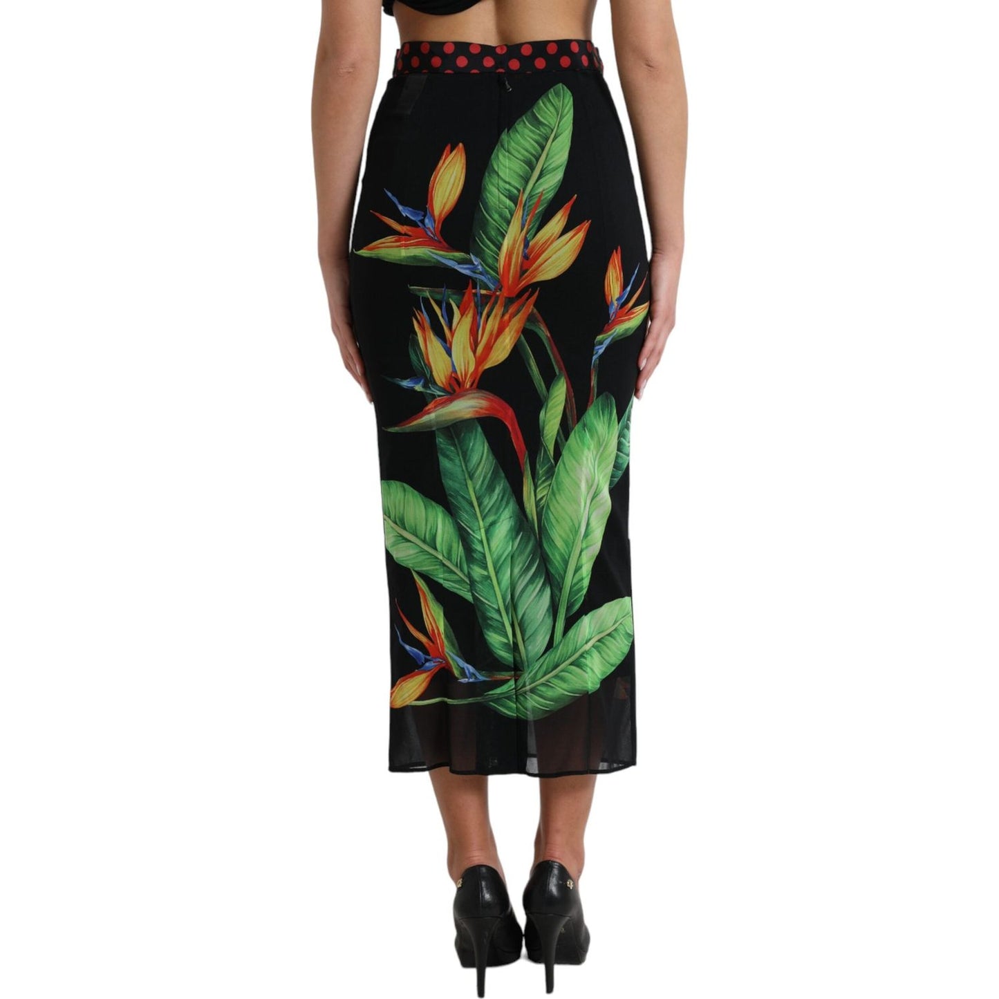 Dolce & Gabbana Floral High Waist Silk Midi Skirt Dolce & Gabbana Rosy Brown