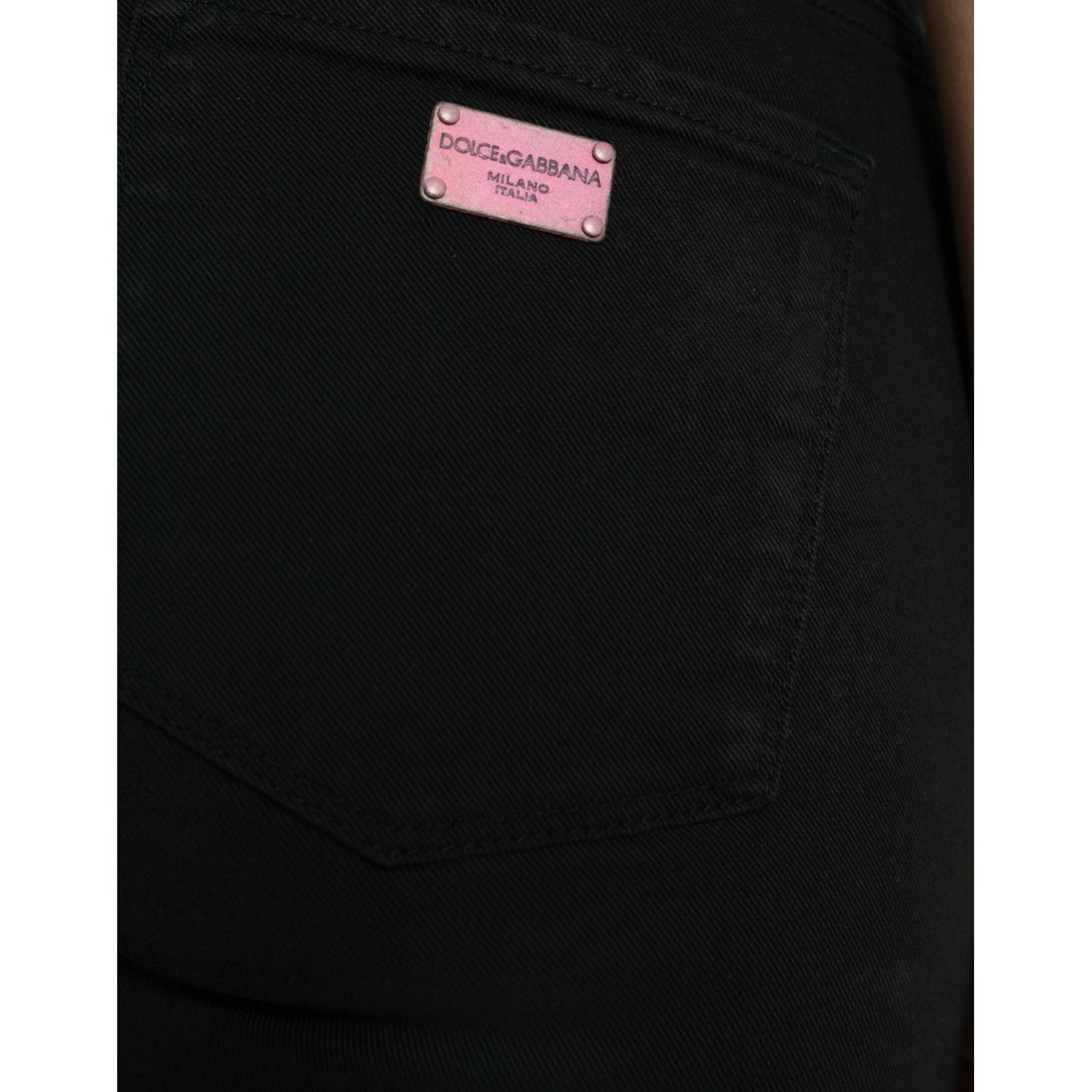 Dolce & Gabbana Elegant Black Mid-Waist Stretch Jeans Dolce & Gabbana Black