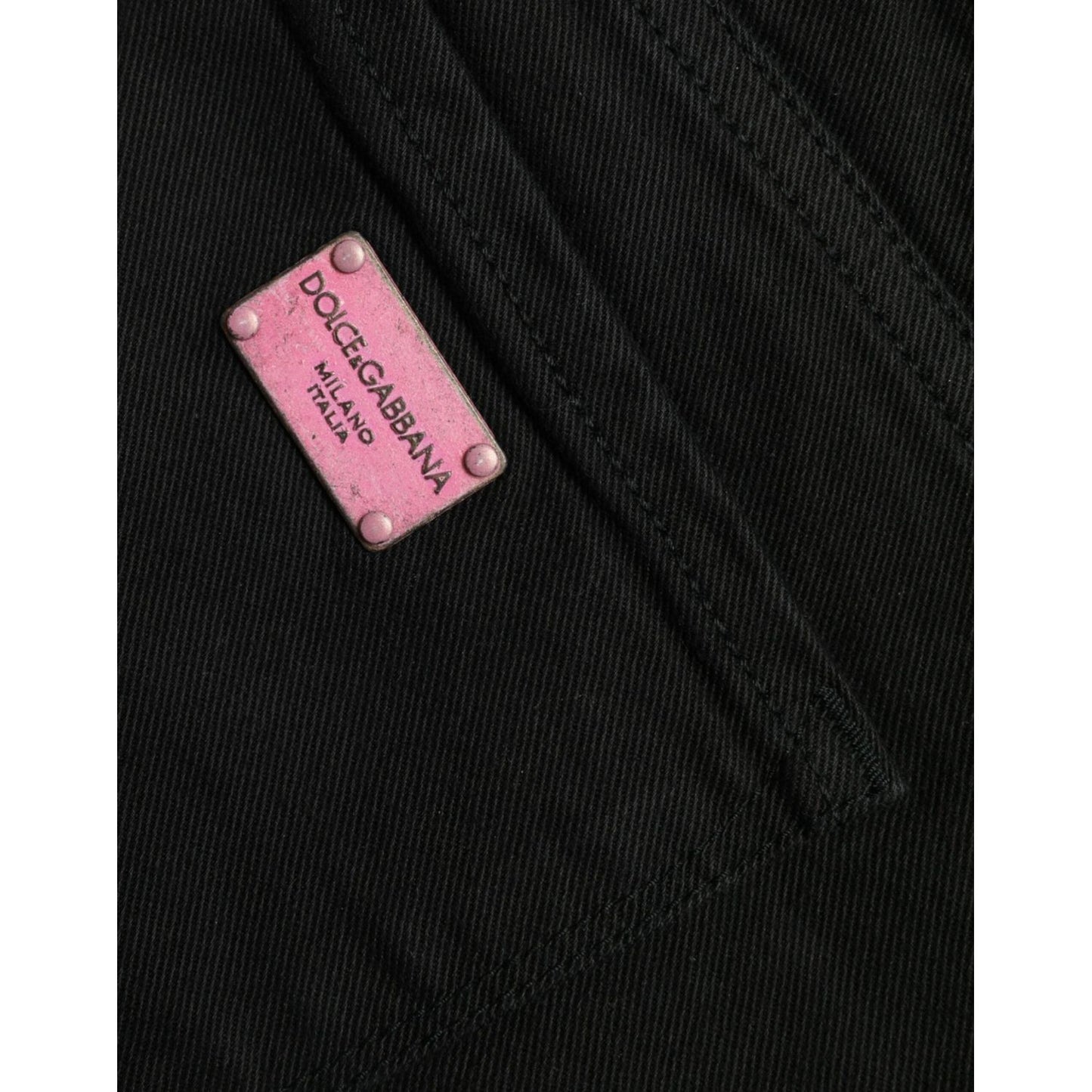 Dolce & Gabbana Elegant Black Mid-Waist Stretch Jeans Dolce & Gabbana Black