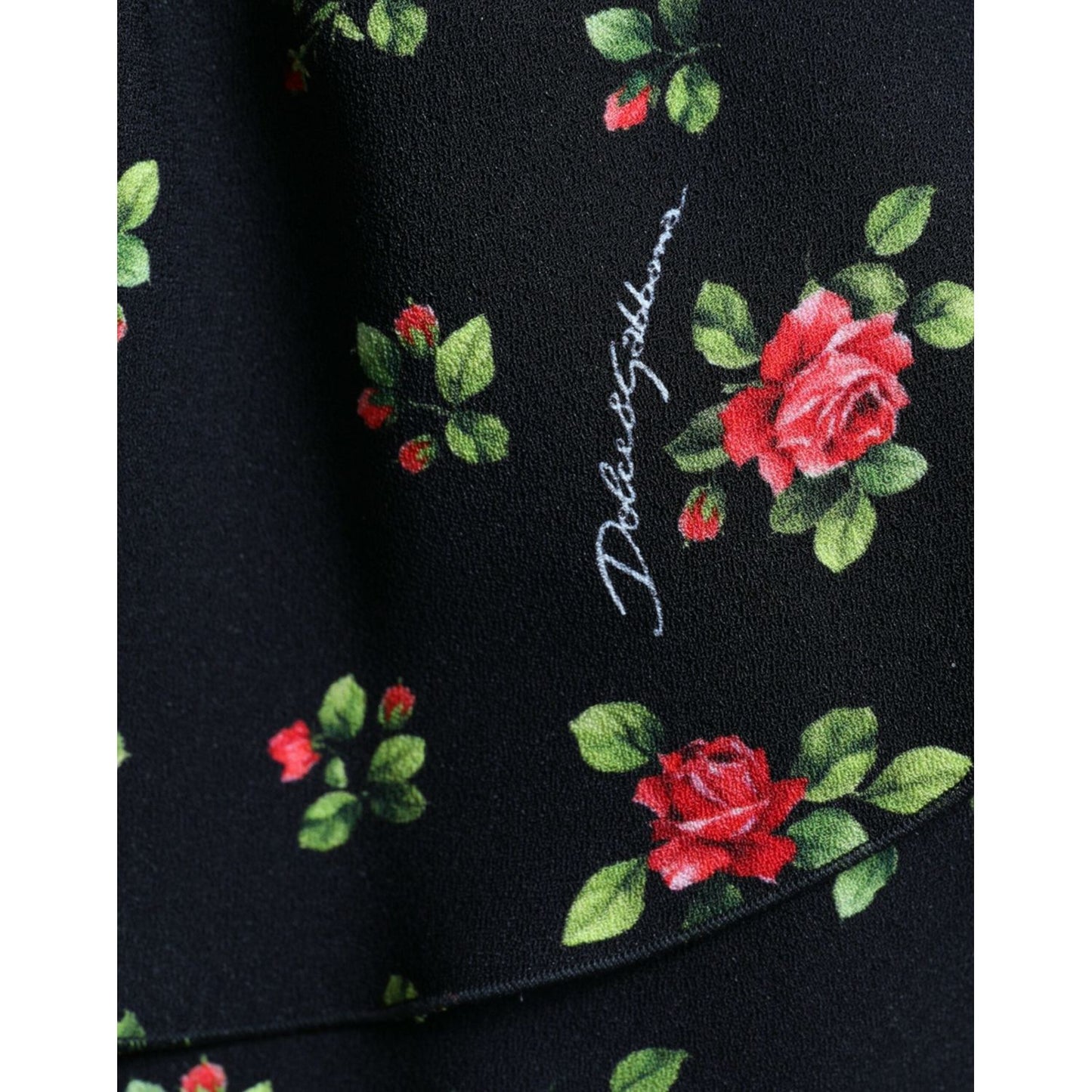 Dolce & Gabbana Floral Print Cropped Top Luxe Fashion Dolce & Gabbana Black