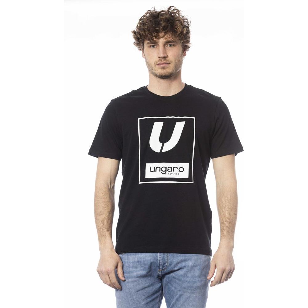 Ungaro Sport Black Cotton Men T-Shirt Ungaro Sport Gray