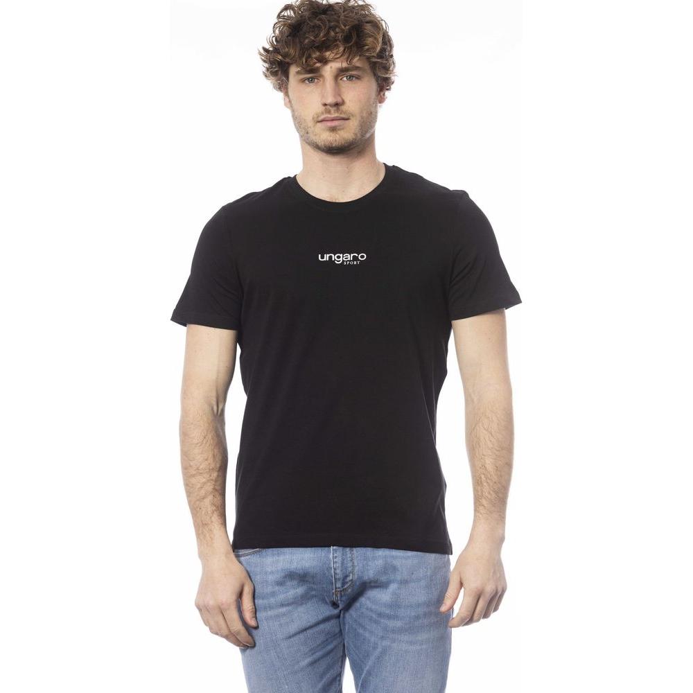 Ungaro Sport Black Cotton Men T-Shirt Ungaro Sport Tan