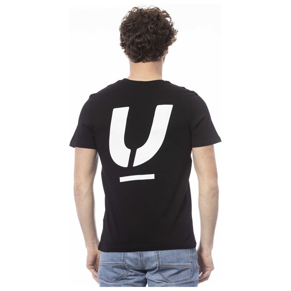Ungaro Sport Black Cotton Men T-Shirt Ungaro Sport Light Gray