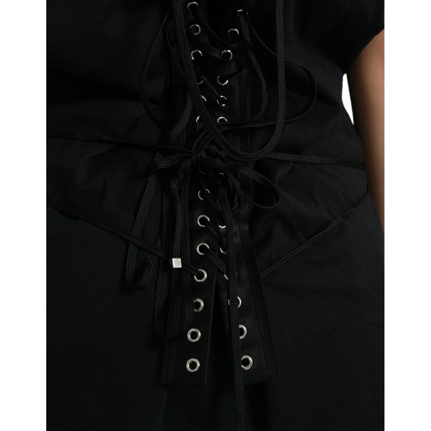 Dolce & Gabbana Elegant Black Round Neck Tank Top Dolce & Gabbana Black