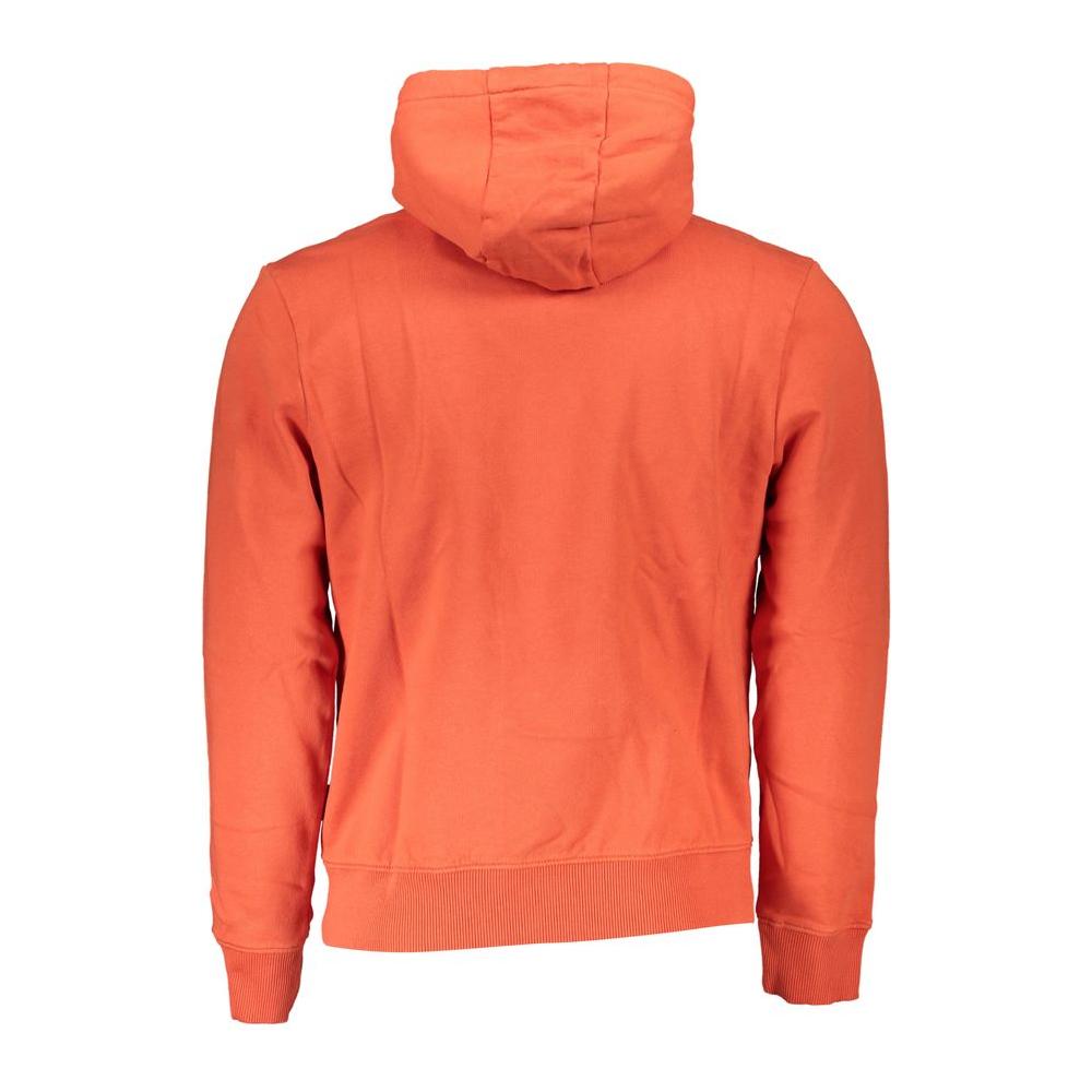 Napapijri Chic Pink Fleece Hooded Sweatshirt Napapijri Tomato
