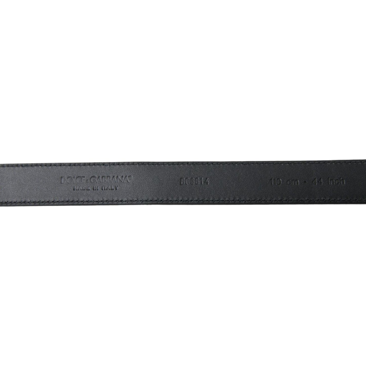Dolce & Gabbana Elegant Black Leather Belt with Metal Buckle Dolce & Gabbana Dark Slate Gray
