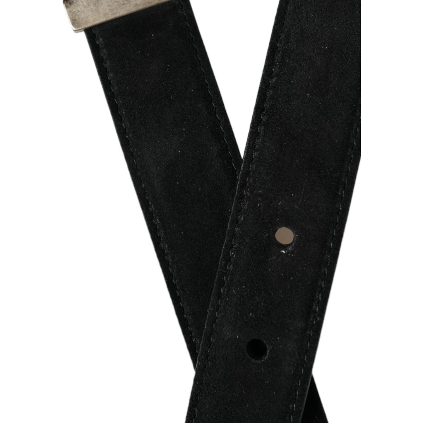Dolce & Gabbana Elegant Black Leather Belt with Metal Buckle Dolce & Gabbana Black