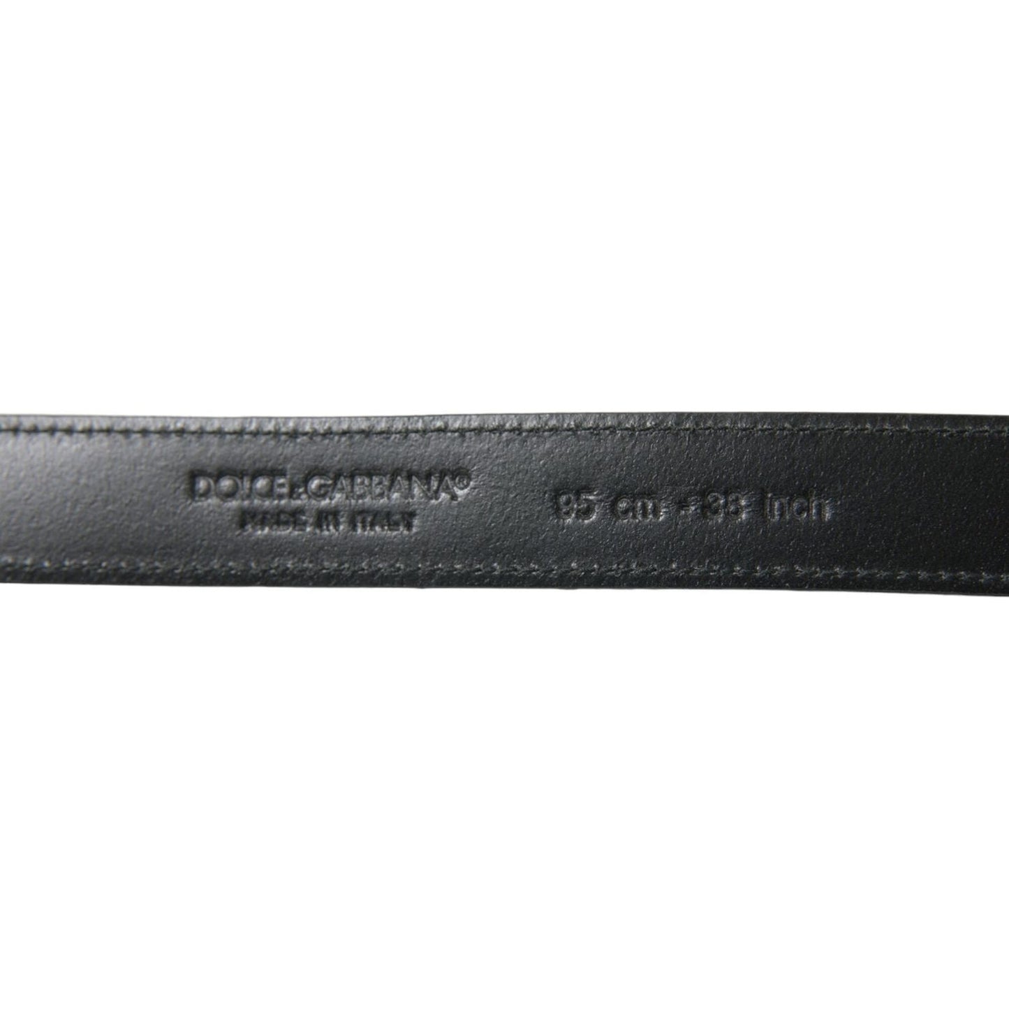 Dolce & Gabbana Elegant Leather Belt with Metal Buckle Dolce & Gabbana Dark Slate Gray