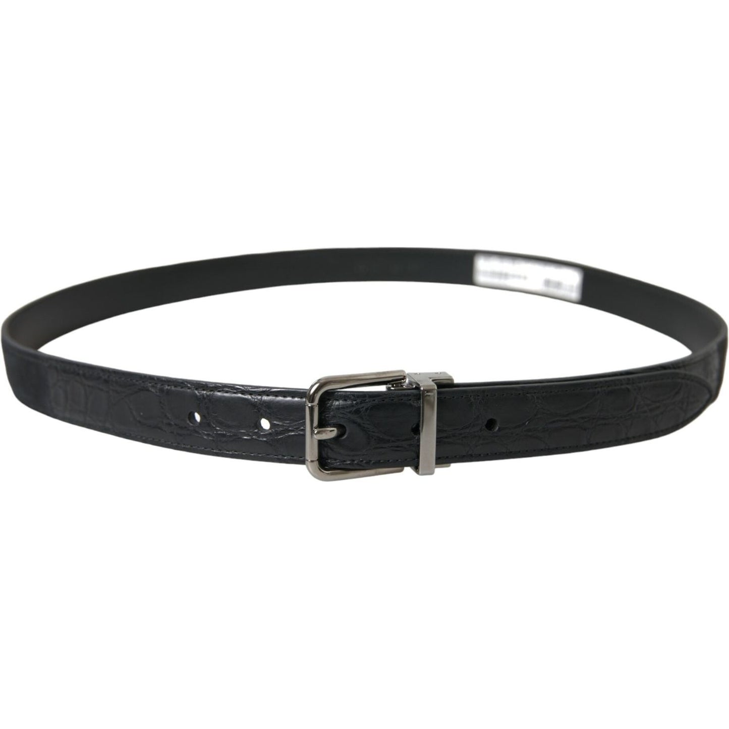 Dolce & Gabbana Elegant Leather Belt with Metal Buckle Dolce & Gabbana Dark Slate Gray