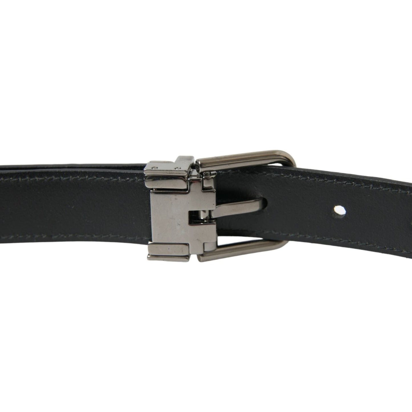 Dolce & Gabbana Elegant Leather Belt with Metal Buckle Dolce & Gabbana Dark Slate Gray