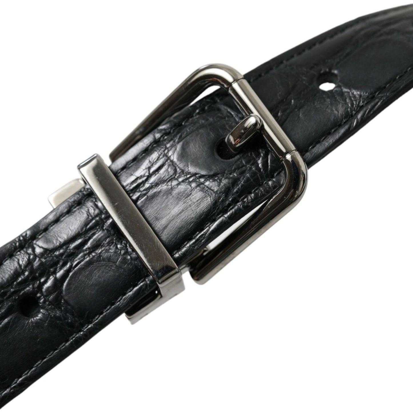 Dolce & Gabbana Elegant Leather Belt with Metal Buckle Dolce & Gabbana Dark Slate Gray