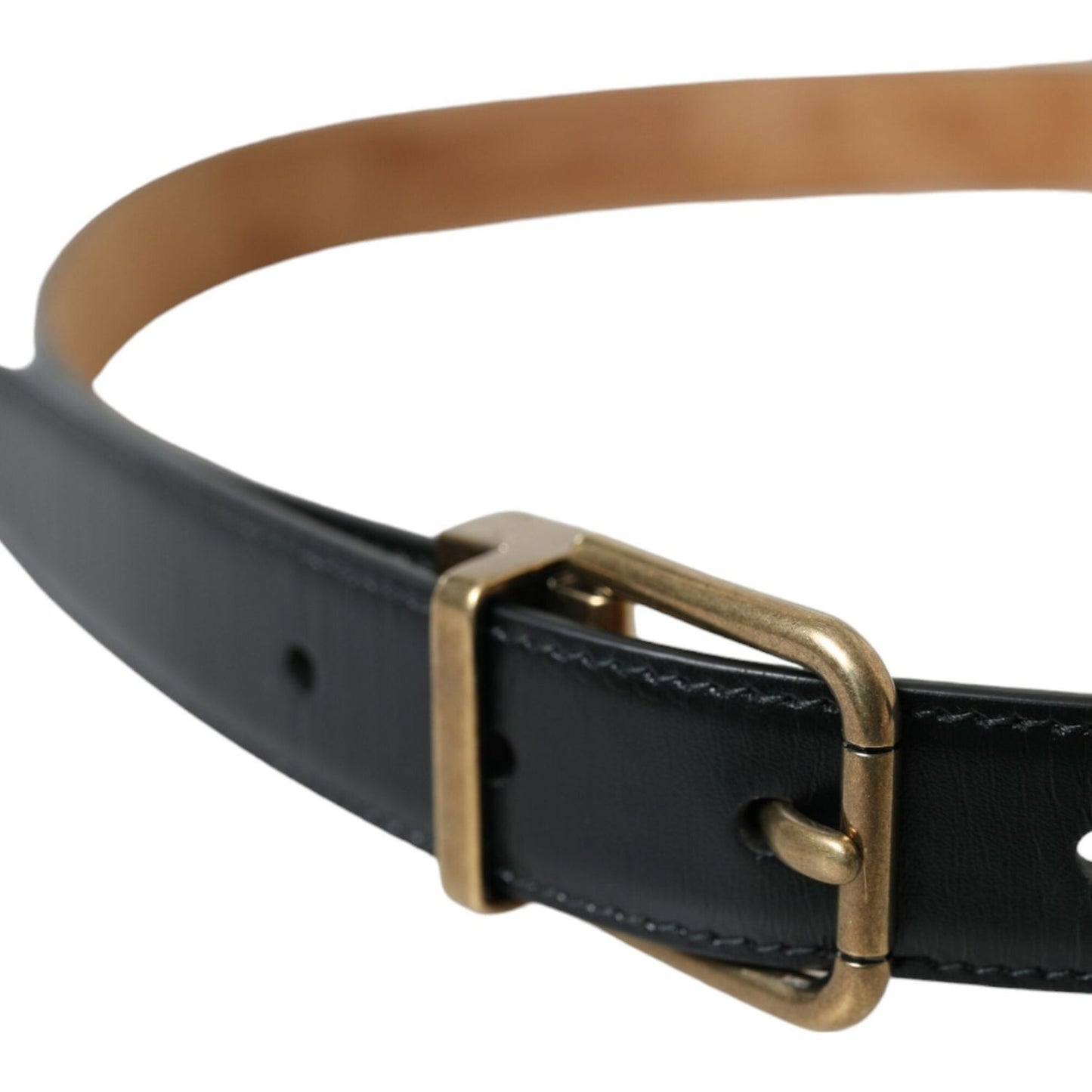 Dolce & Gabbana Elegant Black Calf Leather Belt Dolce & Gabbana Dark Slate Gray