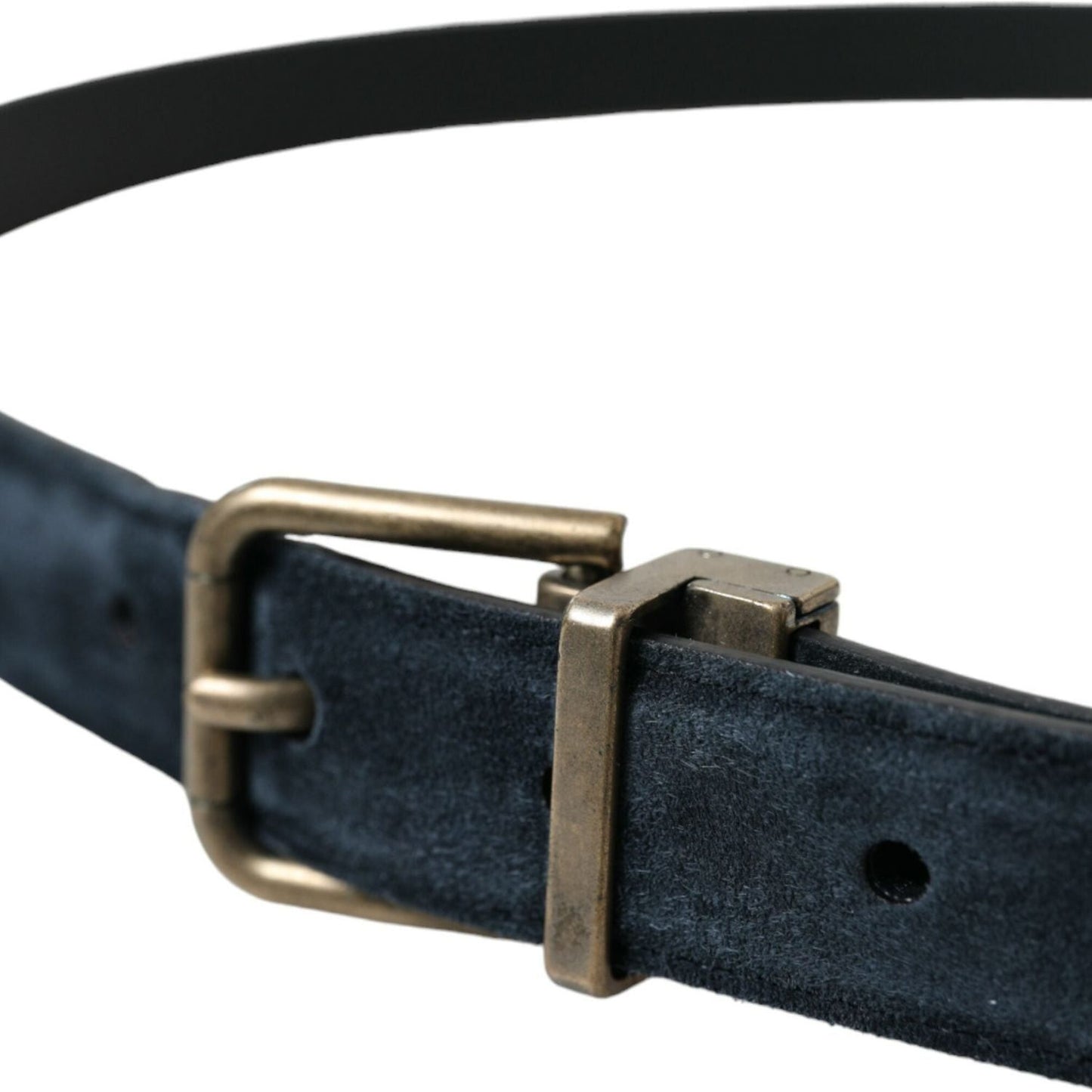 Dolce & Gabbana Elegant Suede Calf Leather Belt Dolce & Gabbana Dark Slate Gray