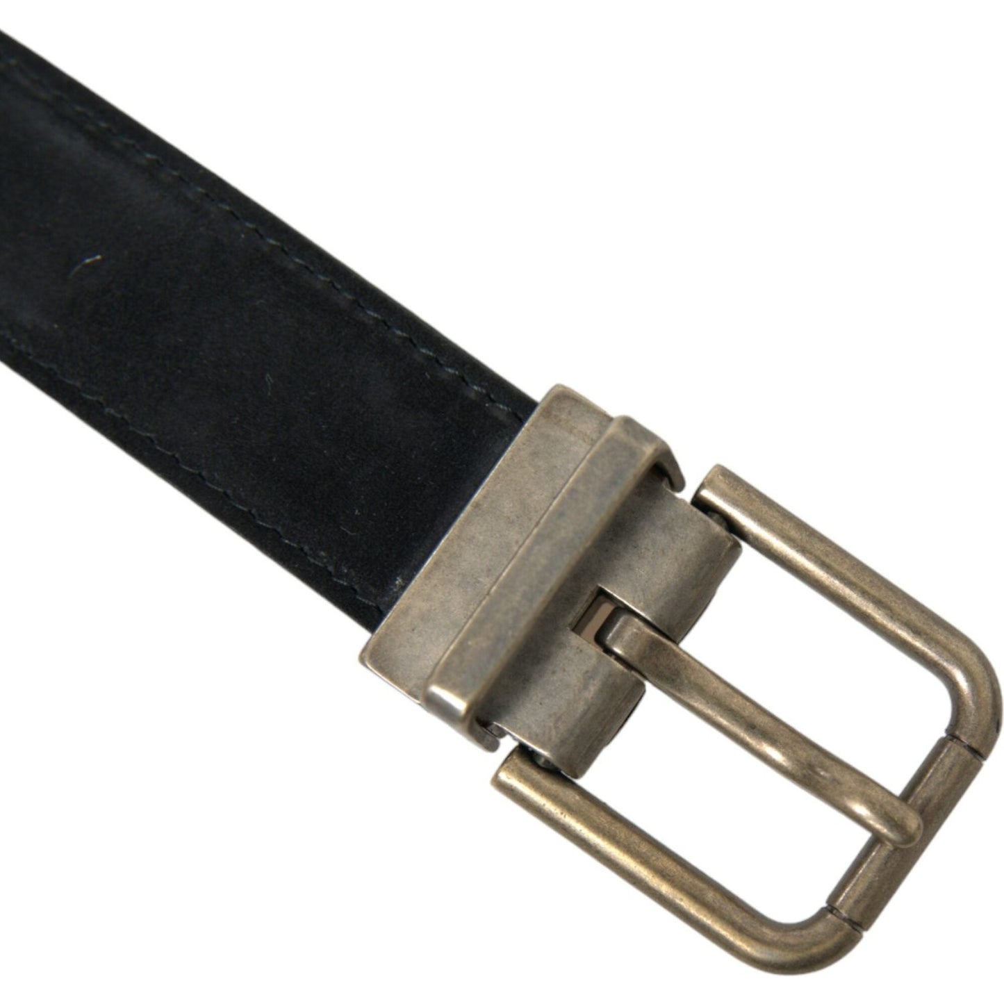 Dolce & Gabbana Elegant Suede Calf Leather Belt Dolce & Gabbana Black