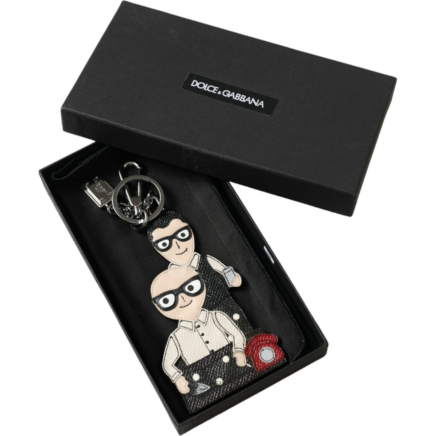 Dolce & Gabbana Elegant Multicolor Leather Keychain Dolce & Gabbana Dark Slate Gray