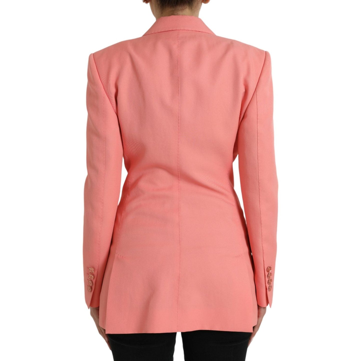 Dolce & Gabbana Chic Pink Peak Lapel Blazer Dolce & Gabbana Light Coral