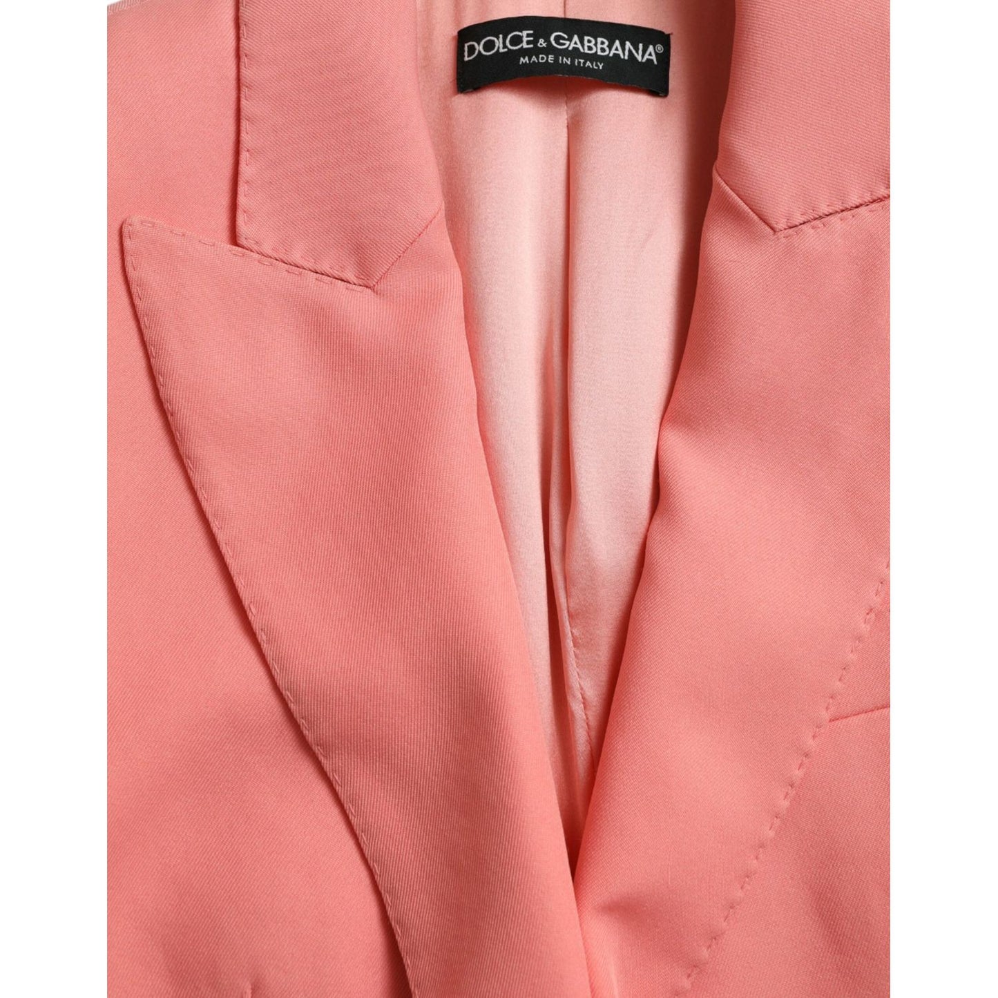 Dolce & Gabbana Chic Pink Peak Lapel Blazer Dolce & Gabbana Light Coral