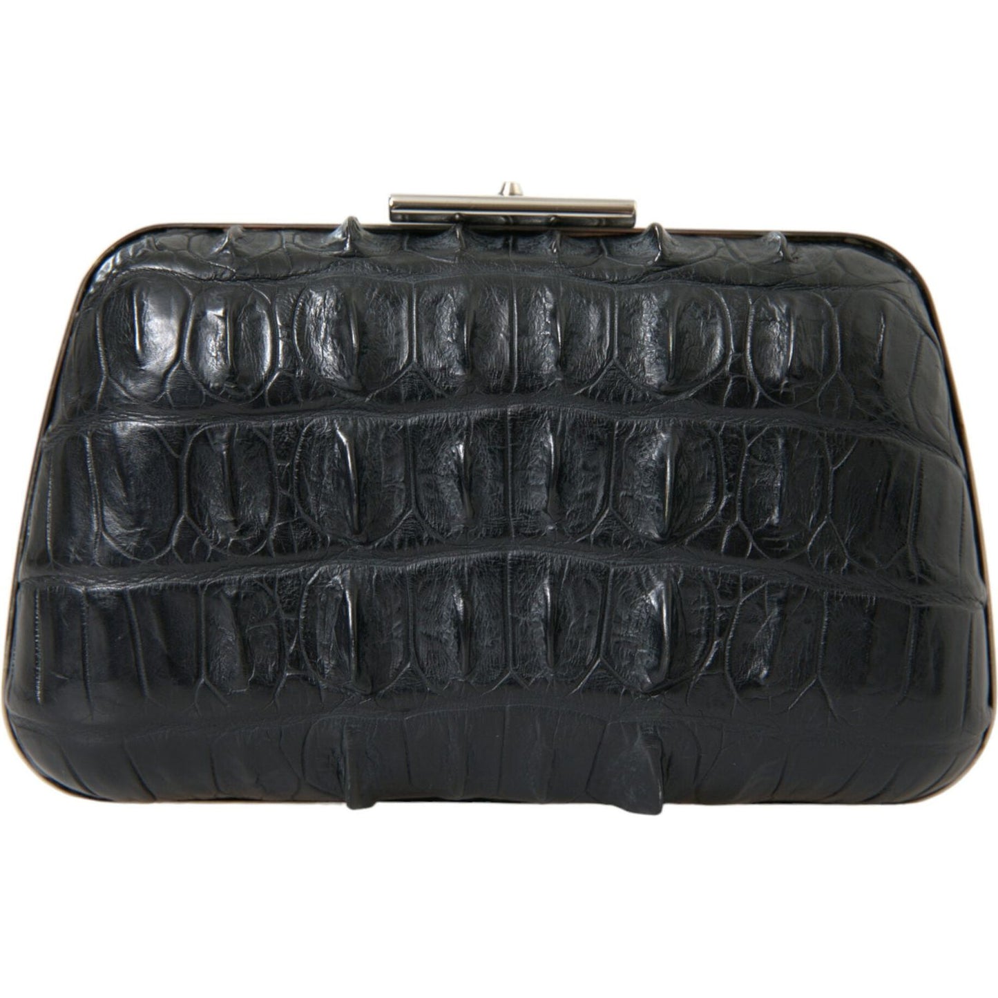 Balenciaga Elegant Crocodile Leather Evening Clutch Balenciaga Dark Slate Gray