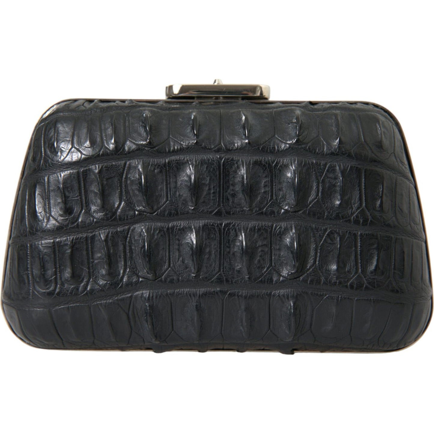 Balenciaga Elegant Crocodile Leather Evening Clutch Balenciaga Dark Slate Gray