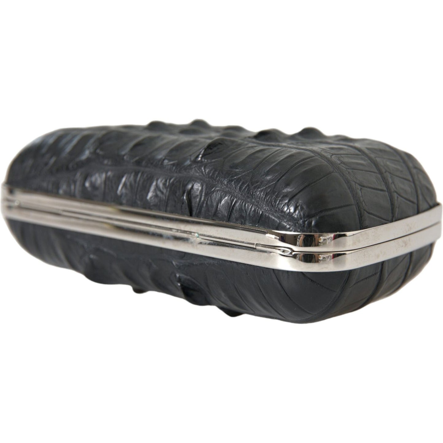 Balenciaga Elegant Crocodile Leather Evening Clutch Balenciaga Dark Slate Gray