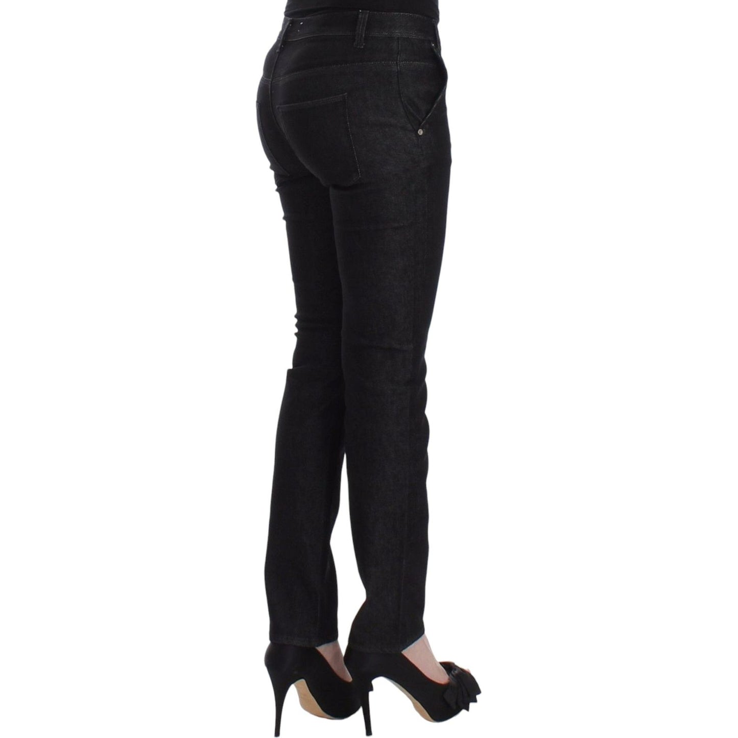Ermanno Scervino Chic Black Skinny Jeans - Elegant & Slim Fit Jeans & Pants Ermanno Scervino Black