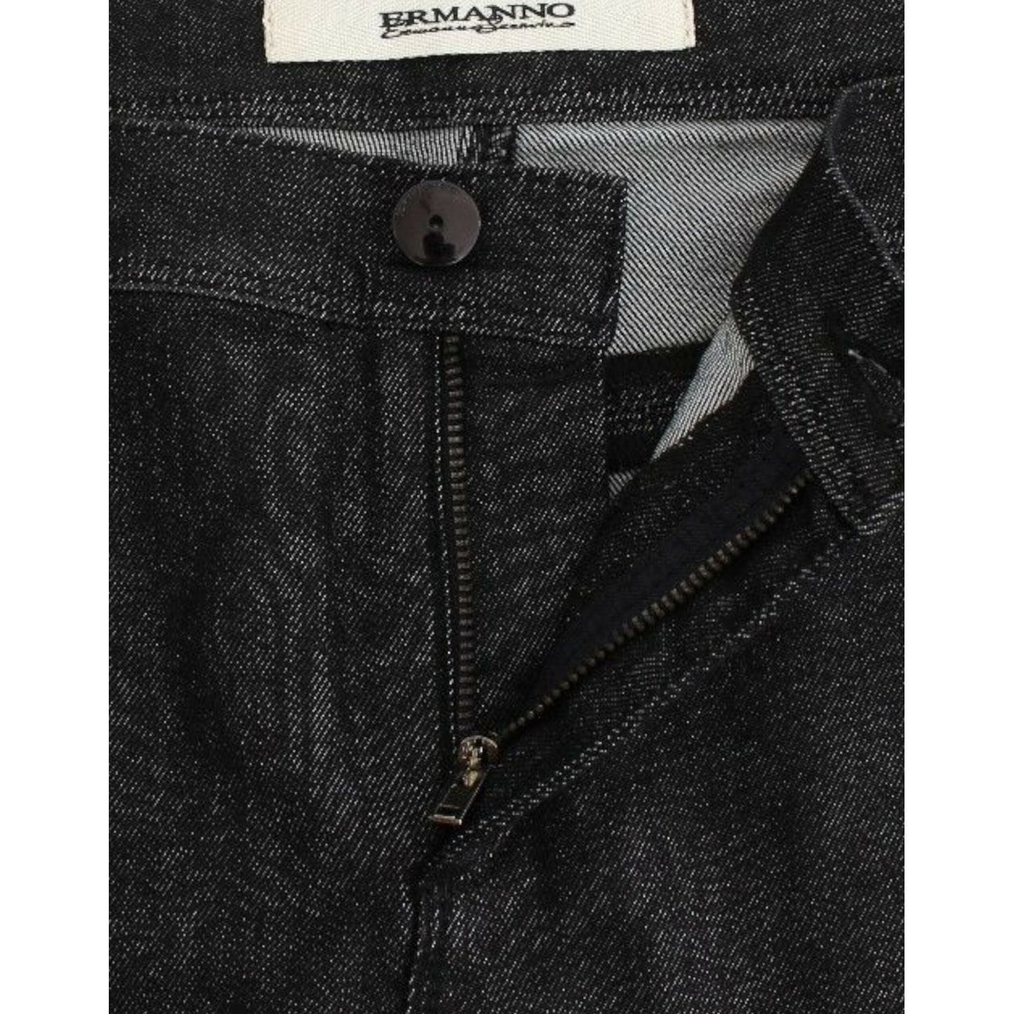 Ermanno Scervino Chic Black Skinny Jeans - Elegant & Slim Fit Jeans & Pants Ermanno Scervino Black