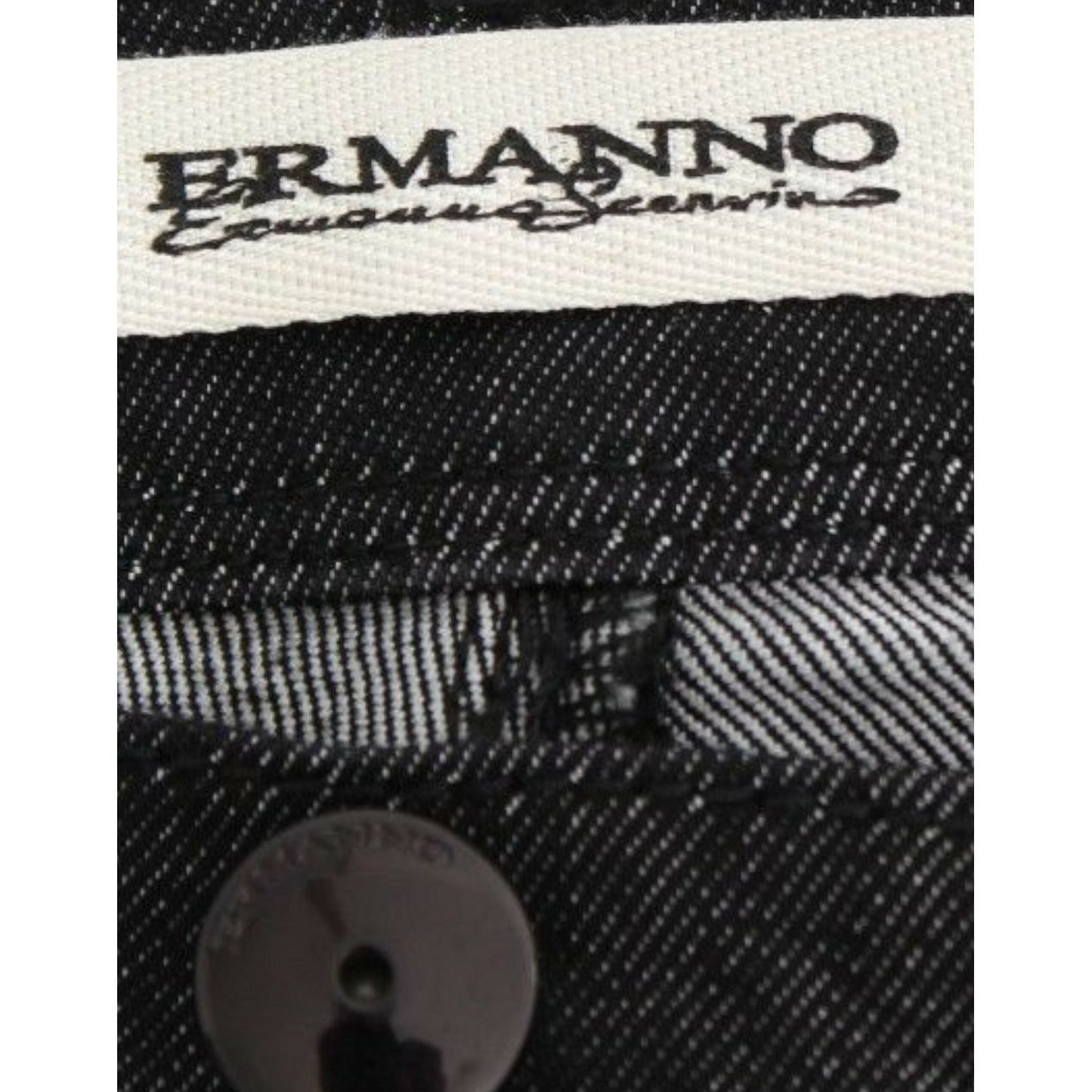 Ermanno Scervino Chic Black Skinny Jeans - Elegant & Slim Fit Jeans & Pants Ermanno Scervino Light Gray