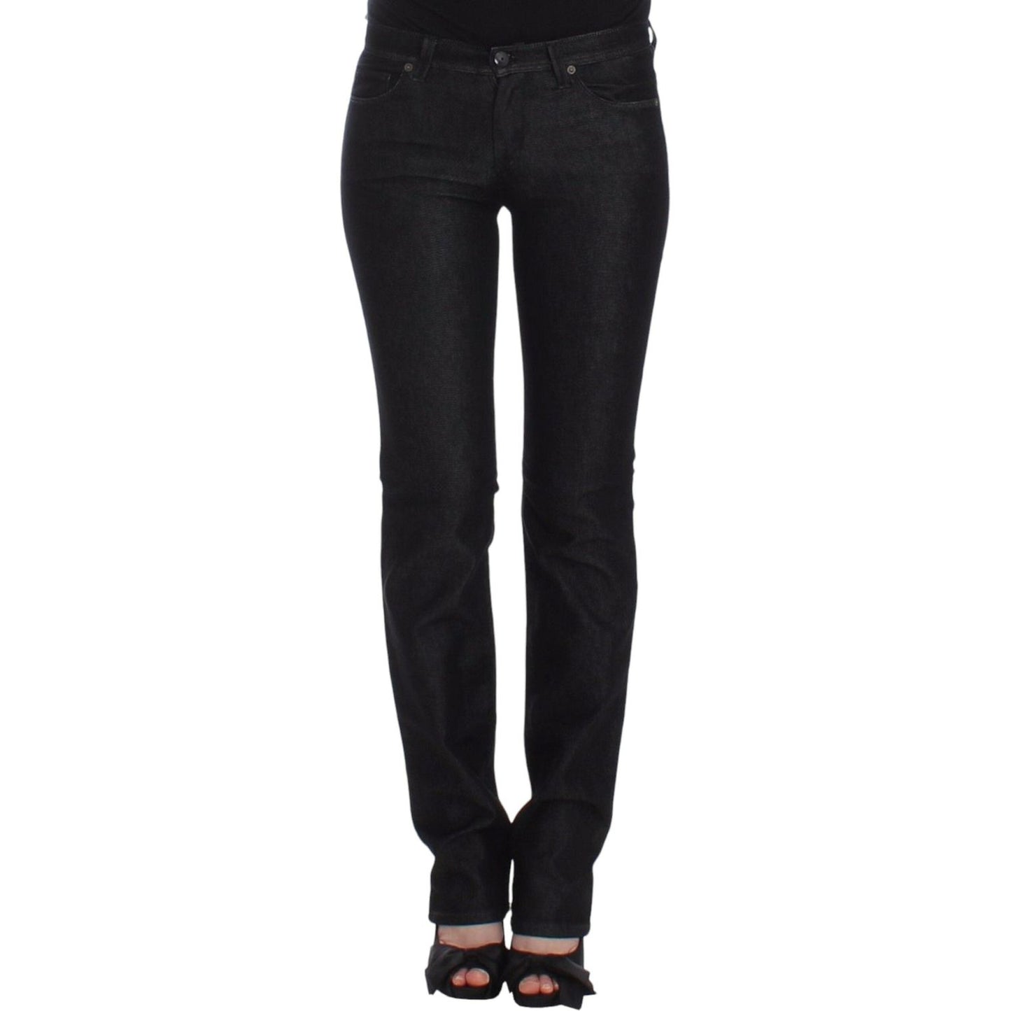 Ermanno Scervino Chic Black Slim Skinny Jeans Jeans & Pants Ermanno Scervino Black