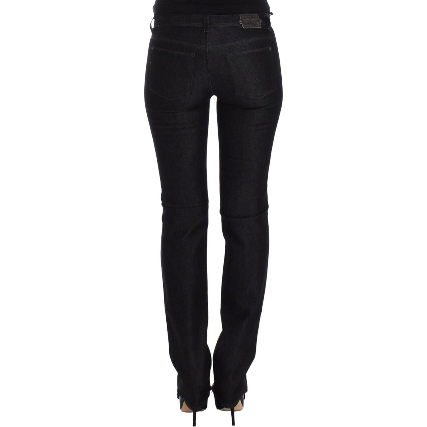 Ermanno Scervino Chic Black Slim Skinny Jeans Jeans & Pants Ermanno Scervino Black