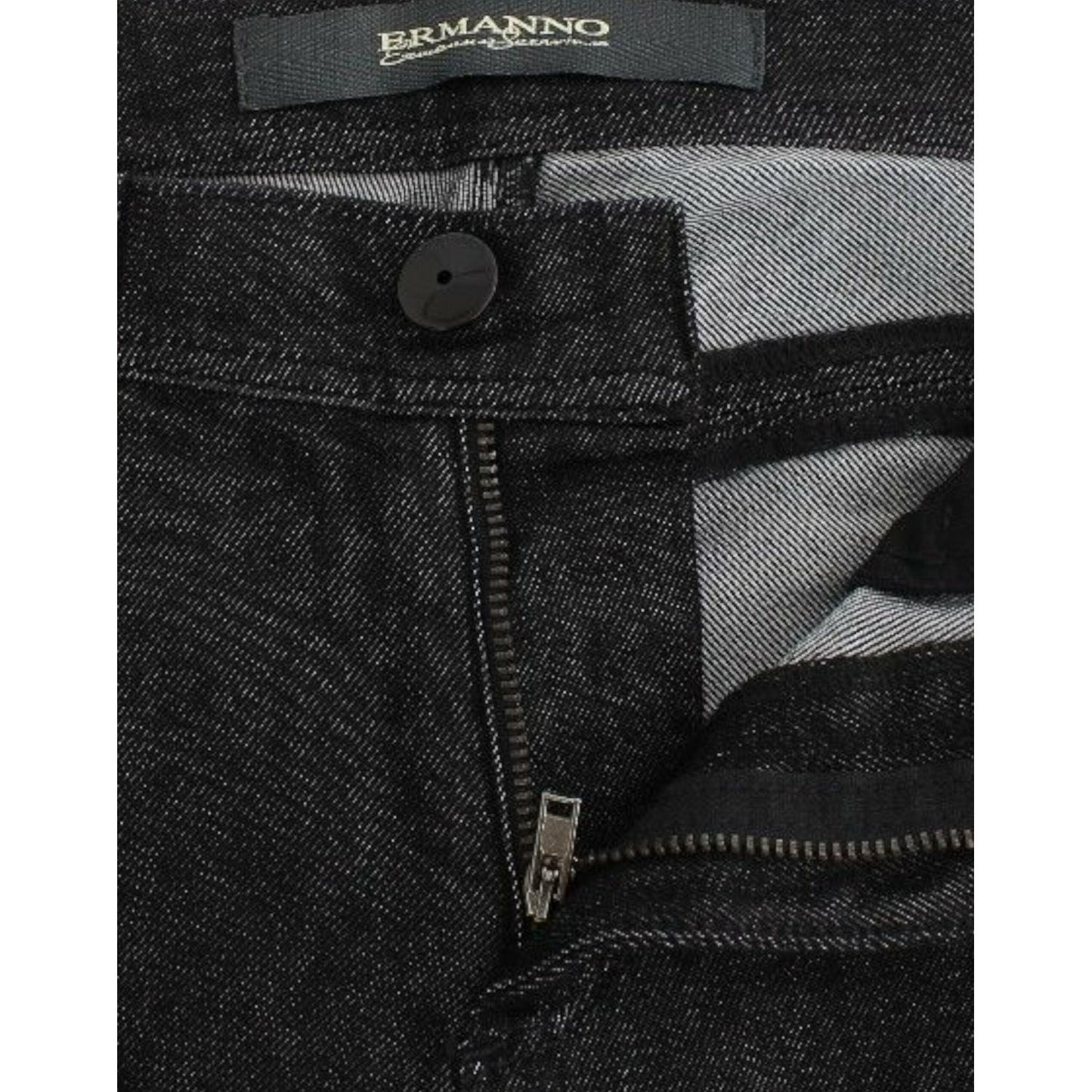 Ermanno Scervino Chic Black Slim Skinny Jeans Jeans & Pants Ermanno Scervino Black