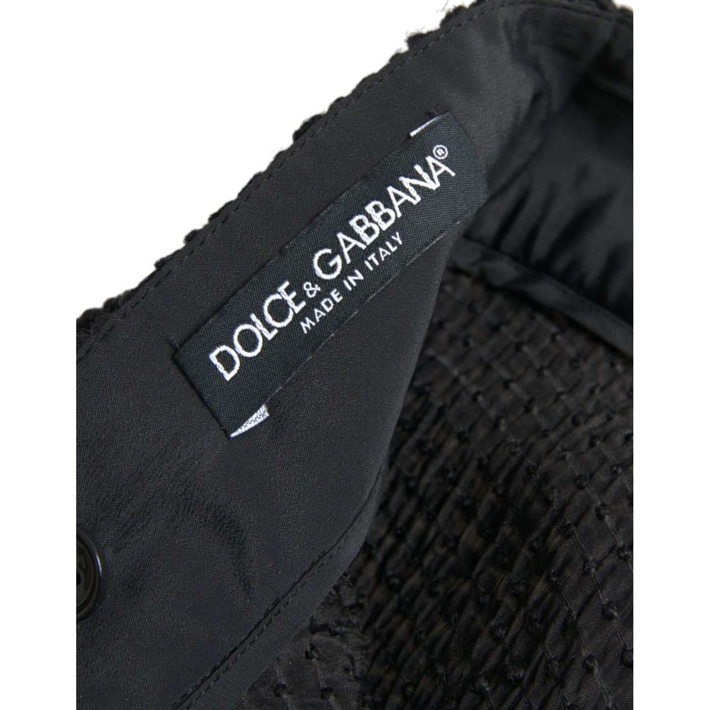 Dolce & Gabbana Black High Waist A-line Knee Length Skirt Dolce & Gabbana Dark Slate Gray