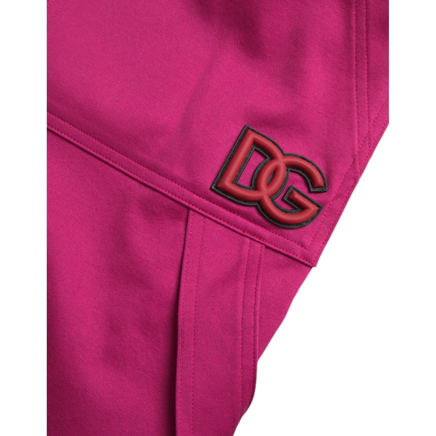 Dolce & Gabbana Pink Logo Cargo Cotton Jogger Sweatpants Pants Dolce & Gabbana Maroon