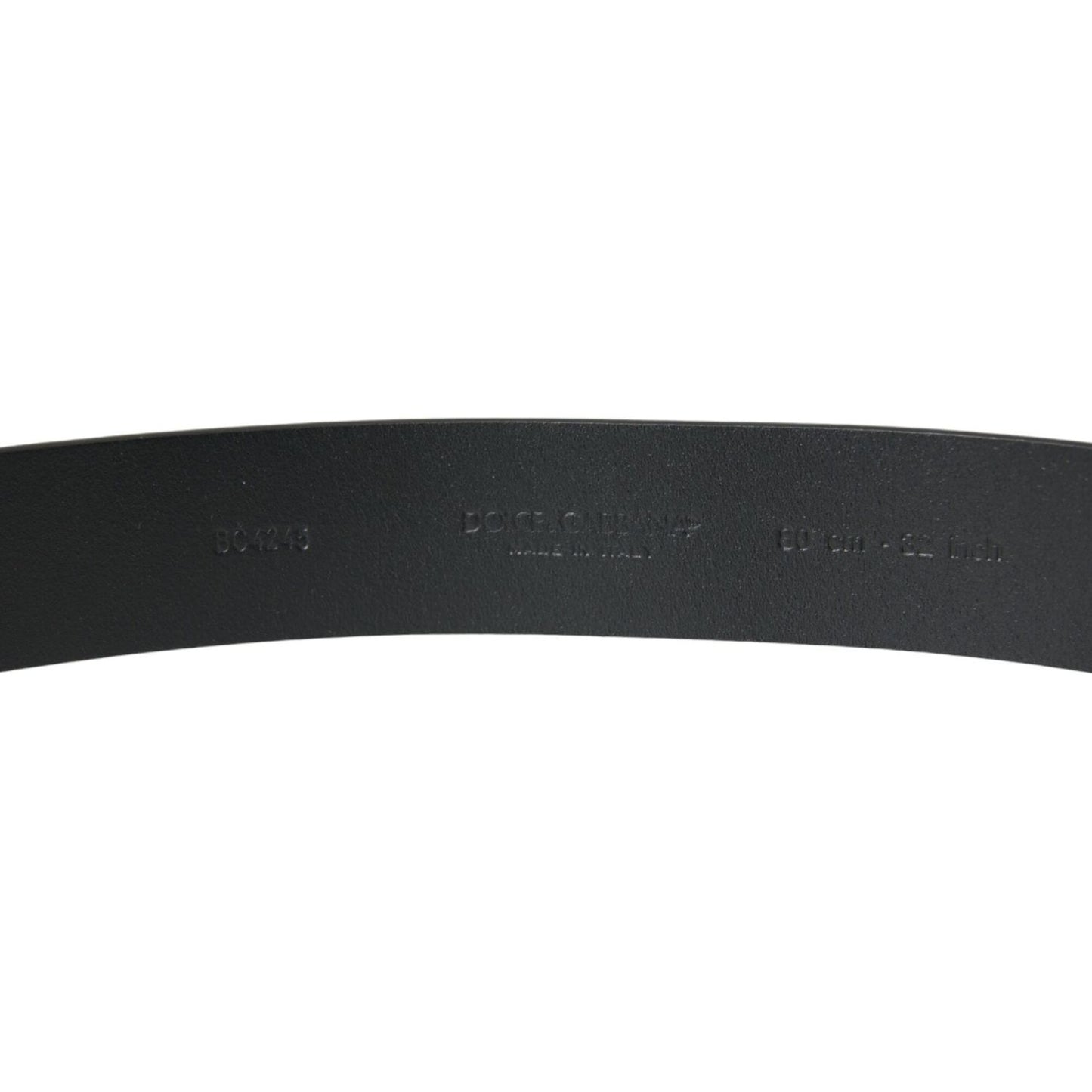 Dolce & Gabbana Blue Leather Silver Metal Logo Buckle Belt Men Dolce & Gabbana Dark Slate Gray