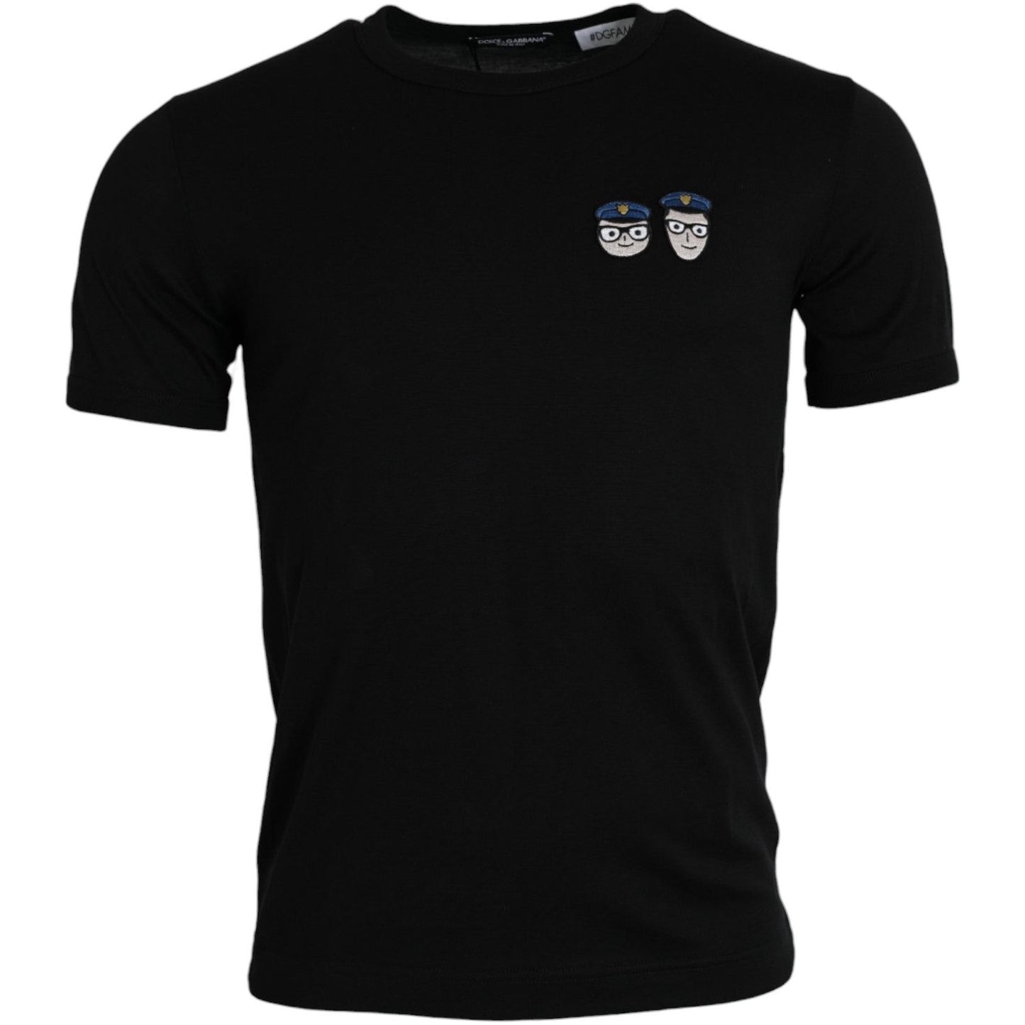 Dolce & Gabbana Black #DGFamily Cotton Crew Neck T-shirt Dolce & Gabbana Black