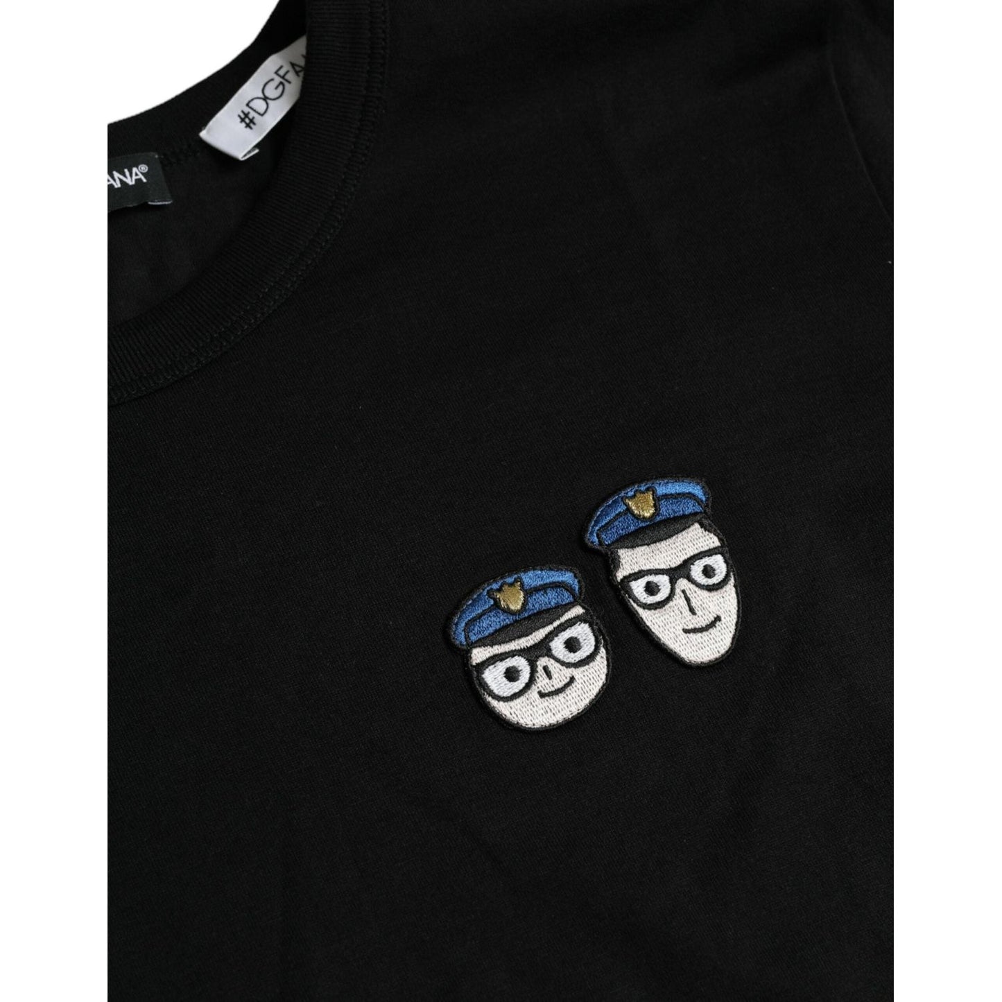 Dolce & Gabbana Black #DGFamily Cotton Crew Neck T-shirt Dolce & Gabbana Black