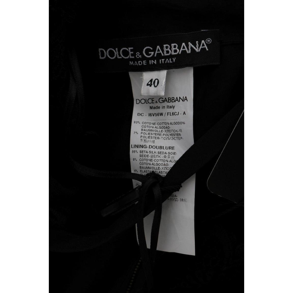 Dolce & Gabbana Elegant Black Sheath Dress with Silk Lining Dolce & Gabbana Black