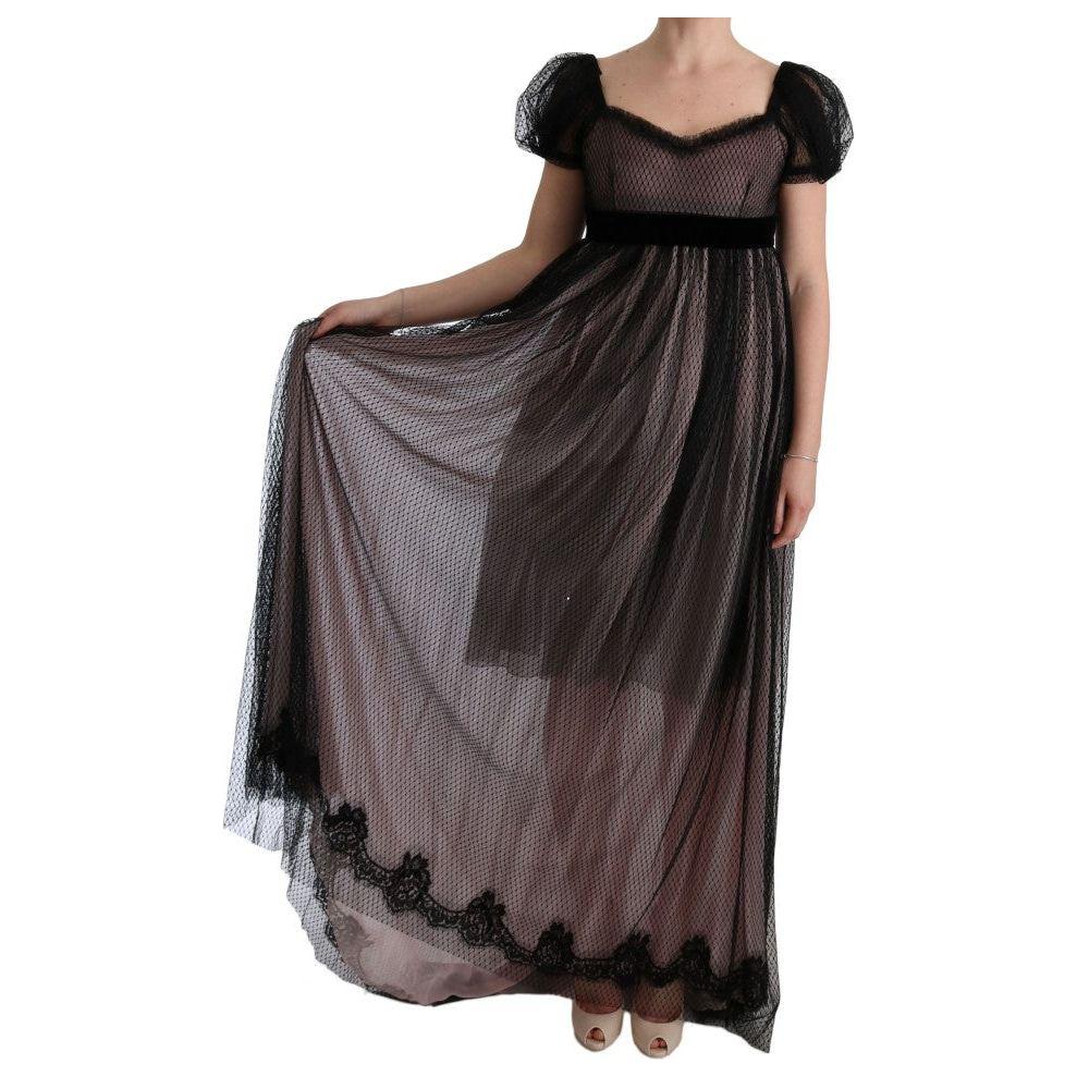 Dolce & Gabbana Elegant Full Length Shift Dress Dolce & Gabbana Dark Slate Gray