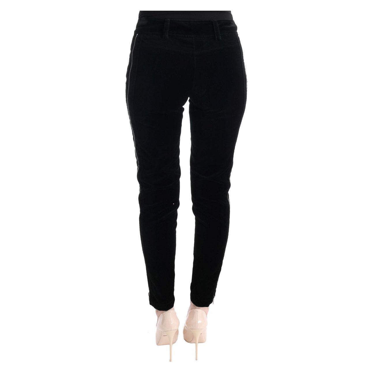 Ermanno Scervino Chic Black Slim Fit Cropped Pants Jeans & Pants Ermanno Scervino Black