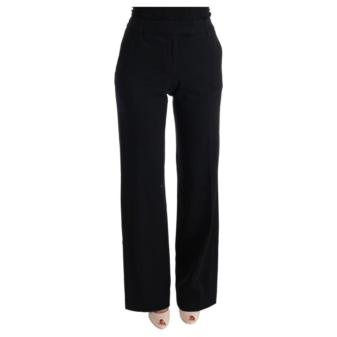 Ermanno Scervino Chic Black Bootcut Formal Pants Ermanno Scervino Black