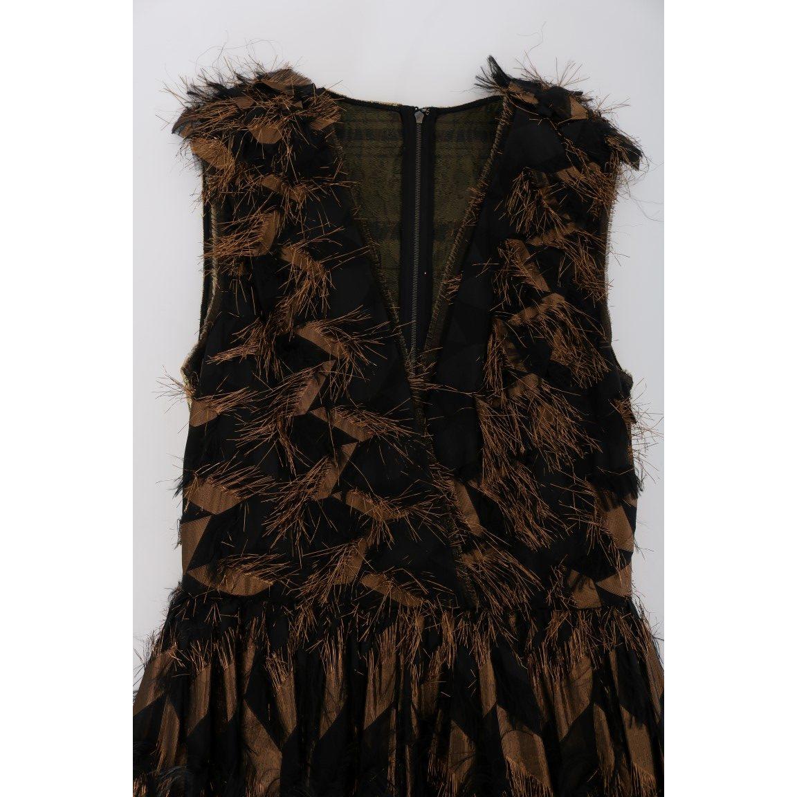 Dolce & Gabbana Elegant A-Line Full Length Sleeveless Dress Dolce & Gabbana Light Gray