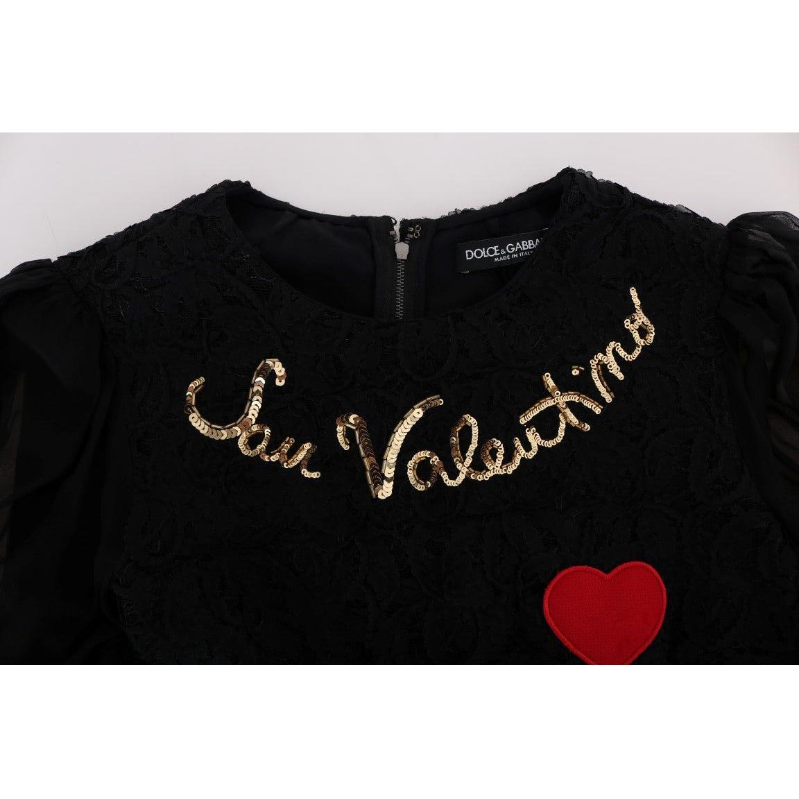Dolce & Gabbana Black Lace Sequined Shift Dress Dolce & Gabbana Gray
