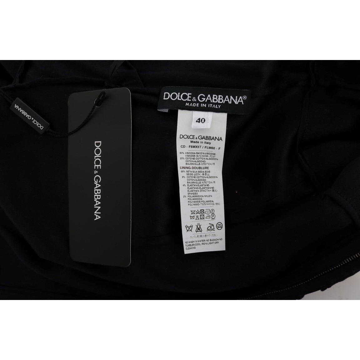 Dolce & Gabbana Elegant Black Knee-Length Sheath Dress Dolce & Gabbana Black