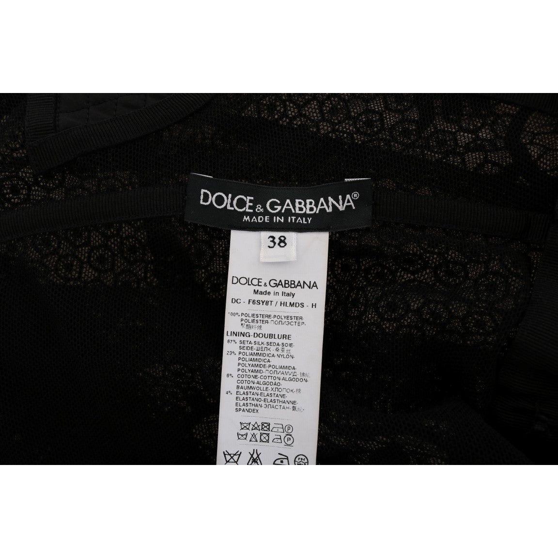 Dolce & Gabbana Elegant Full Length Black Sheath Maxi Dress Dolce & Gabbana Black
