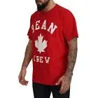 Dsquared² Red Printed Cotton Short Sleeves Crewneck T-shirt