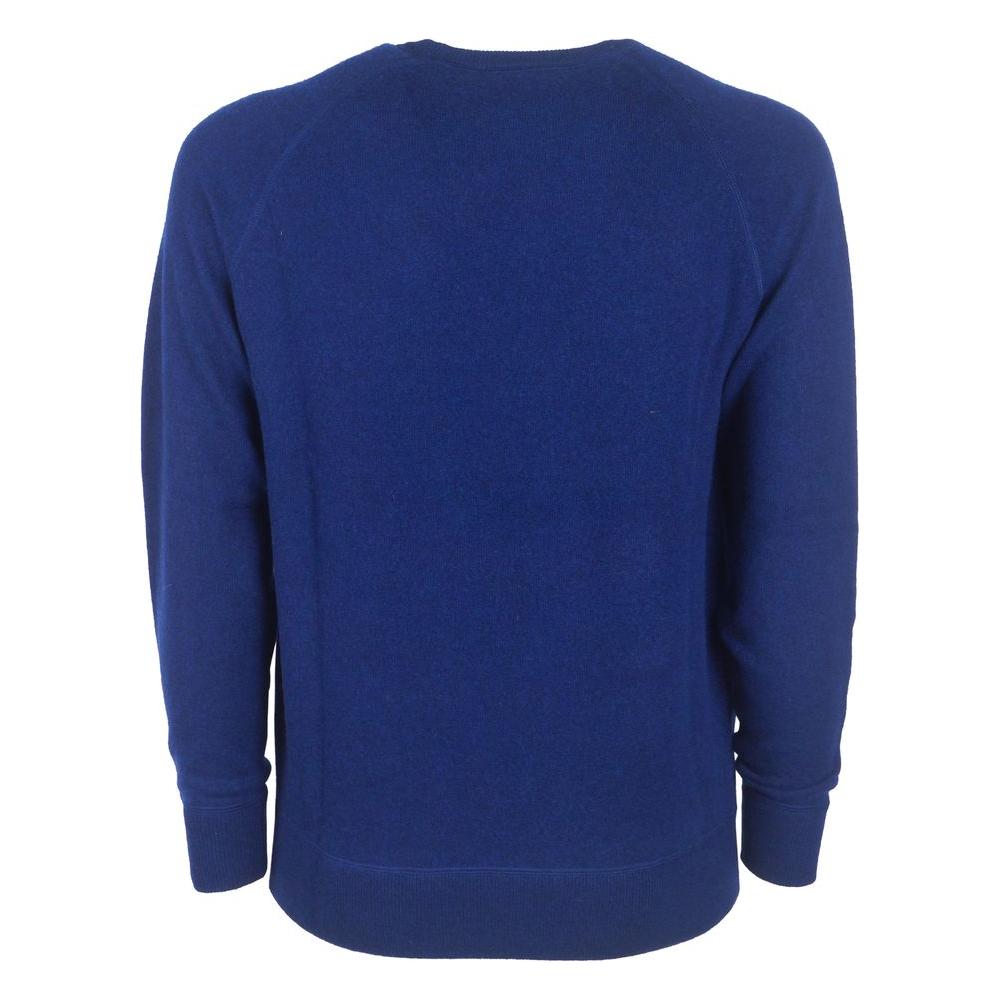 Emilio Romanelli Blue Cashmere Men Sweater Emilio Romanelli Midnight Blue