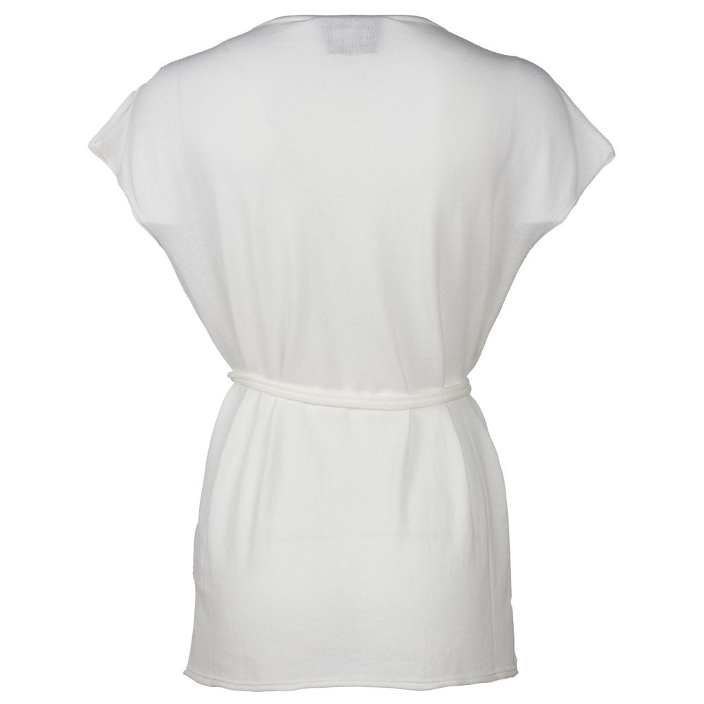 Alpha Studio White Cotton Dress AL-12973-IT40|S
